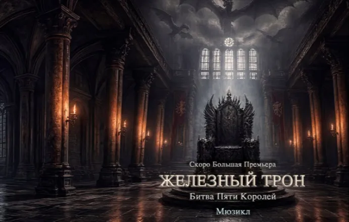 Мюзикл «Железный трон: Битва пяти королей» – 24.12.2026, Москва