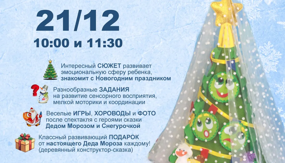 Билеты на новогодний спектакль в Ростове 21.12.2025