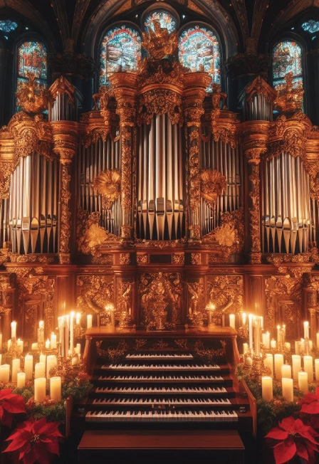 Орган при свечах в Петрикирхе — 08 янв 2026, СПб