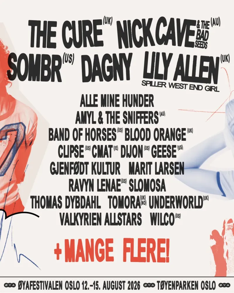Øya Festival 2026: The Cure, Nick Cave, Lily Allen в Осло