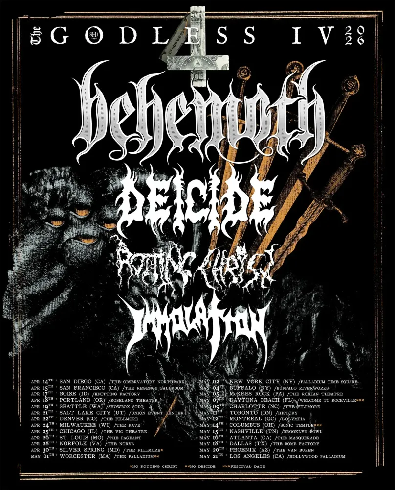 Behemoth анонсировали тур по США и Канаде весной 2026 с Deicide