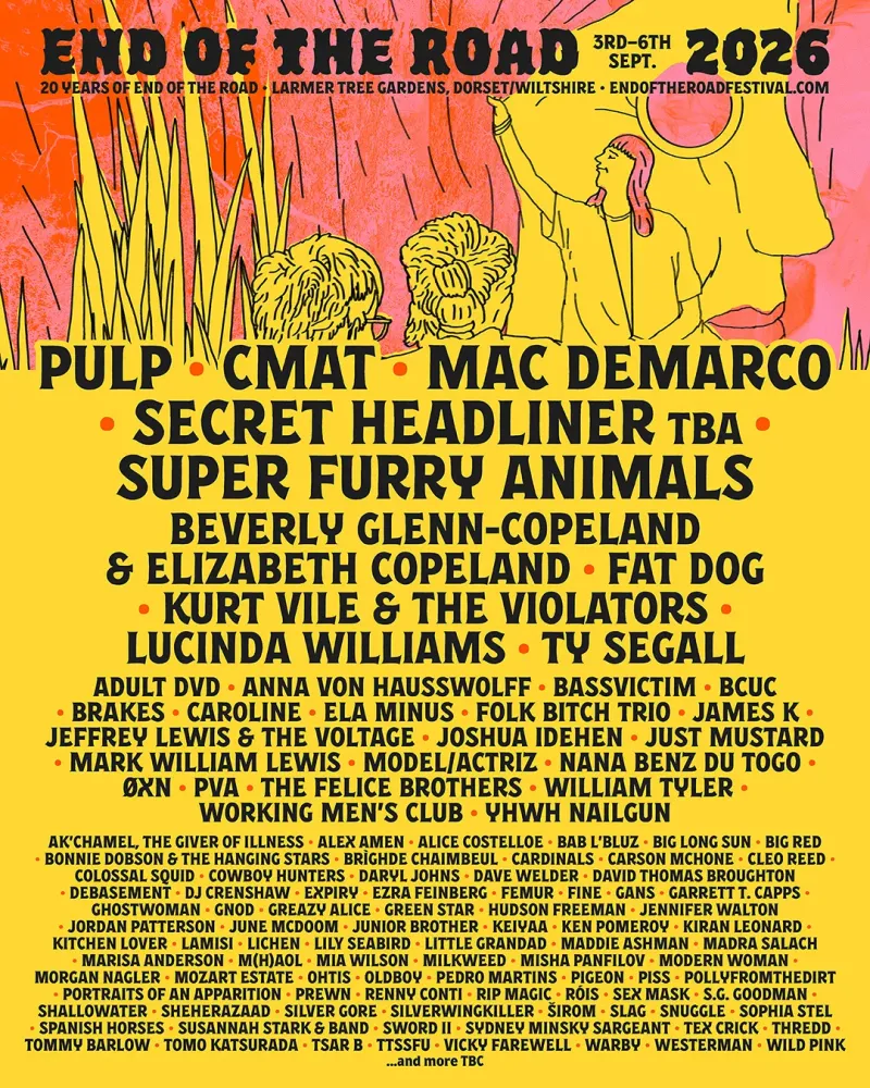 End of the Road 2026: Pulp, CMAT, Super Furry Animals в хедлайнерах