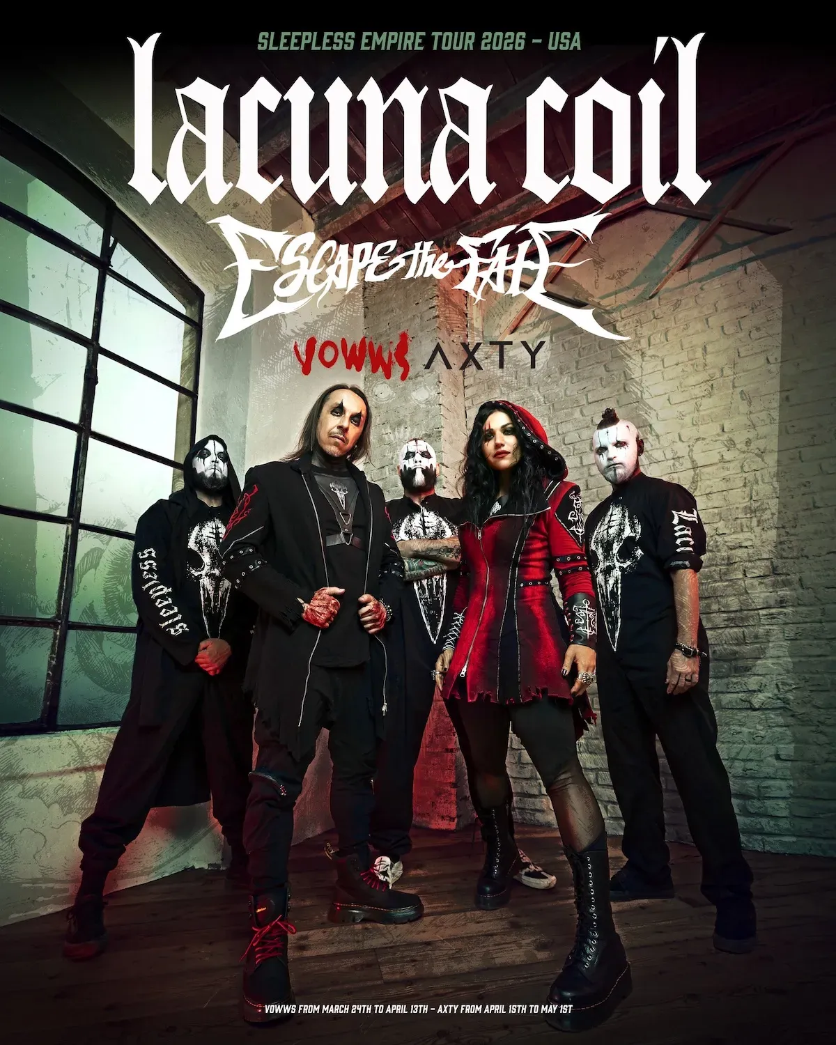 Lacuna Coil и Escape the Fate: весенний ...