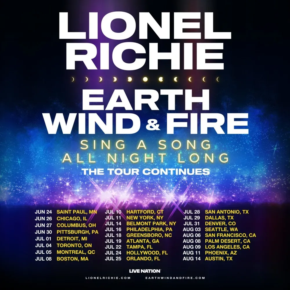 Lionel Richie и Earth, Wind & Fire: тур 2026 по Северной Америке