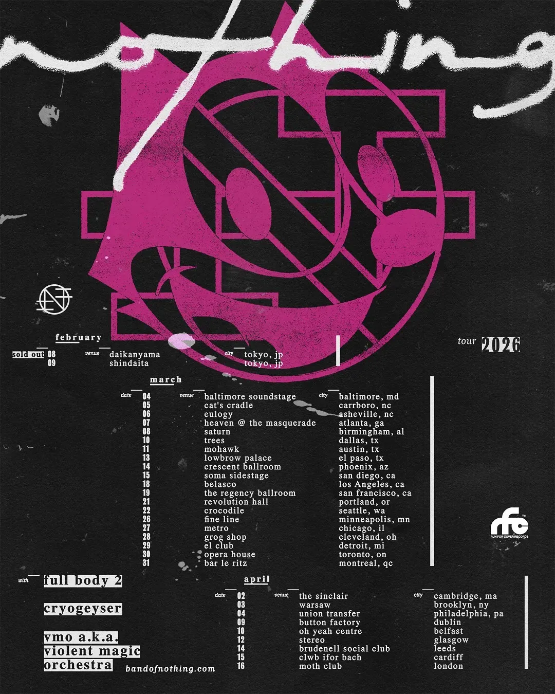 Nothing анонсировали тур по Северной Аме...