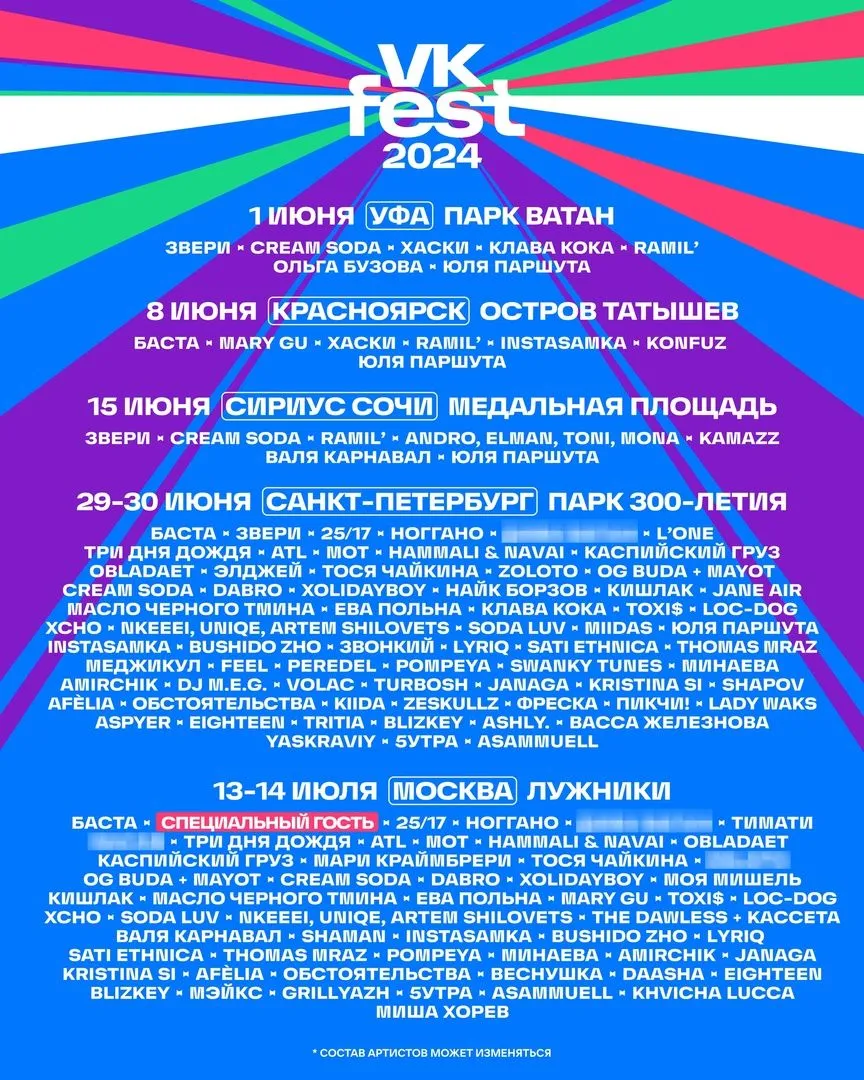 VK Fest 2024: Концерты, инфлюенсеры и технологии в Санкт-Петербурге