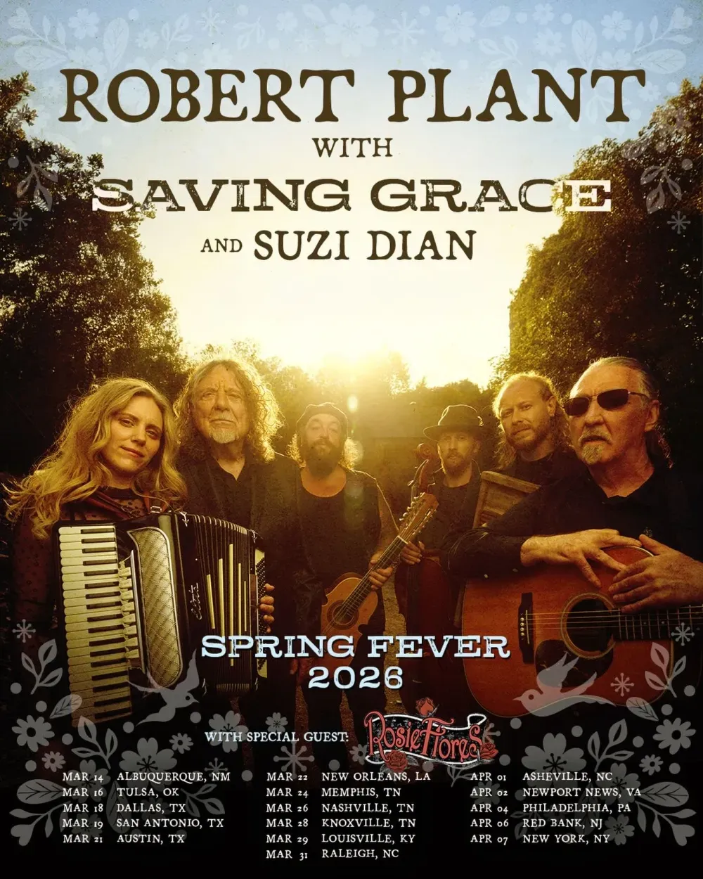 Robert Plant: тур 2026 года с Saving Grace и Suzi ...