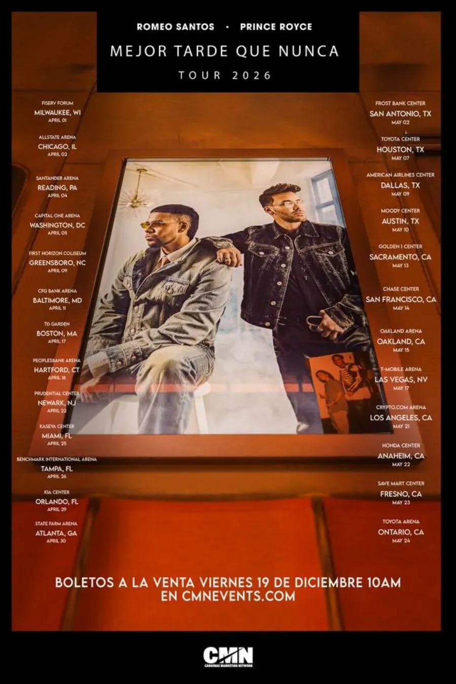 Ромео Сантос и Принс Ройс: тур 2026 по С...